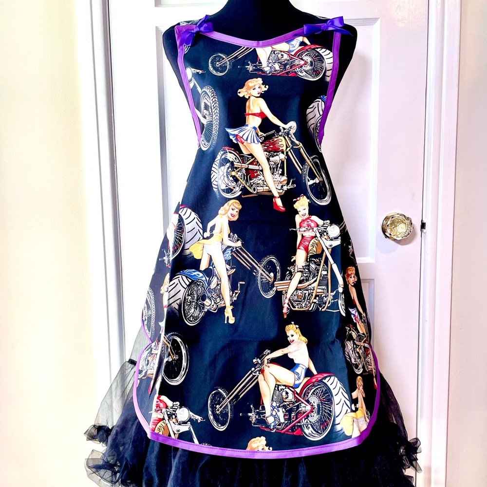 Retro Motorcycle Apron